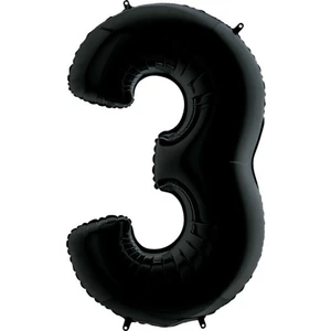 Eğlence Marketi 34 Inç 76 cm Folyo Siyah Rakam Balon 3