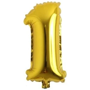 Eğlence Marketi 16 Inç 35 cm Altın Rakam Folyo Balon 1