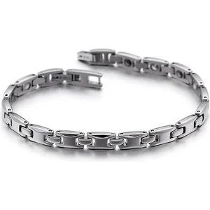 Jessieyou Mall Mıknatıs Ile Gömülmüş Titanyum Çelik Bilezik (Yurt Dışından)