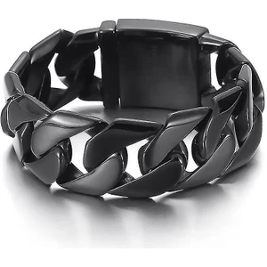 Jessieyou Mall Vakum Siyah Kaplama Paslanmaz Çelik Bilezik (Yurt Dışından)