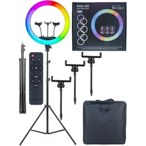 Rgb LED Selfie Işığı 45 cm + 210 cm Tripod Çanta ve Kumandalı