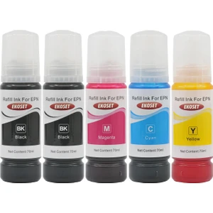 Epson 103 L3250 L3251 L3260 L3266 Uyumlu Muadil Mürekkep 70ML 5 Adet