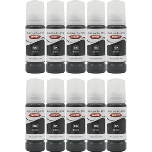 Epson 103 L3250 L3251 L3260 L3266 Siyah Muadil Mürekkep 70ML 10 Adet