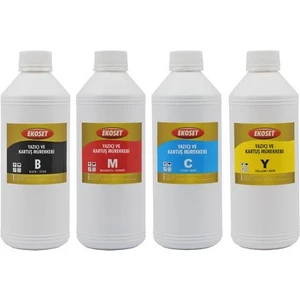 Epson Ecotank L3256 L5290 L5296 Uyumlu 4 Renk Muadil Mürekkep 4X1LITRE