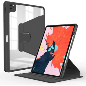 Apple iPad Air 11 2024 2025 M2 M3 Çipli Kalemlikli Uyku Nayn Modlu Pen Charging Kılıf Siyah