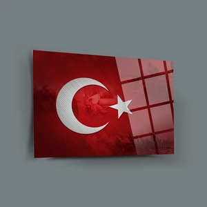 Srd Concept Türk Bayrağı 3 Cam Tablo-Bayrak Tablo