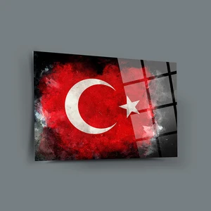 Srd Concept Türk Bayrağı 9 Cam Tablo-Bayrak Tablo