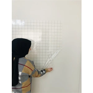 Kareli Şeffaf Tahta Akıllı Kağıt Tahta Yazı Tahtası 120X100 cm Kalem Hediyeli