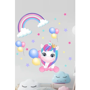 Minik Unicorn Doğum Günü Partisi Baby Shower Duvar Sticker