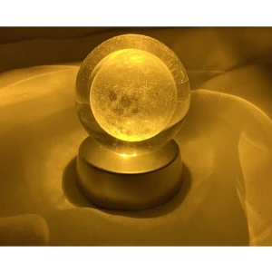 Hediye Ofisi Dolunay Işıklı Cam Küre 