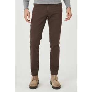 ALTINYILDIZ CLASSICS Erkek Kahverengi 360 Derece Her Yöne Esneyen Slim Fit Dar Kesim Pamuklu Esnek Rahat Pantolon