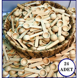 Karçiçeği Home 24'lü  Mini Bambu Baharat Kaşığı