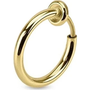The Collection Unisex Gümüş Cerrahi Çelik Deliksiz Sıkıştırmalı Fake Piercing Tragus Helix Küpe