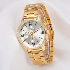 Watch Roma Rakamlı Sarı Çelik Kasa ve Kordon Erkek Kol Saati ST-304022