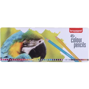 Colour Pencils Parrot Set Kuru Boya Kalemi Seti 45 Renk Metal Kutu