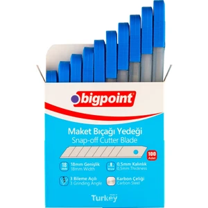 Maket Bıçağı Yedeği Geniş 18 mm Büyük Boy 10'lu Adet 10 Tüp