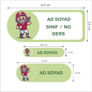 Kutu Ambalaj Okul Etiketi Defter, Kalem Sticker 56 Adet