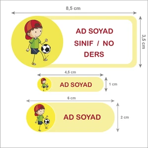 Kutu Ambalaj Okul Etiketi Defter, Kalem Sticker 56 Adet