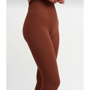 Kadın Kahverengi Seamless Model Fitilli Tayt