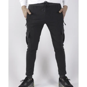 Black Steel Yanları Kargo Cepli Düz  EŞOFMAN-8820