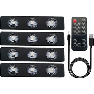Disko Ayak Altı Sese Duyarlı Rgb LED Lamba Kumandalı 4’lü