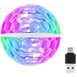 sese Duyarlı Rgb Ledli 360 Derece Type-C Mini Disko Işığı