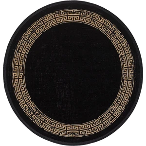 Halı Black&Brown Yuvarlak Koleksiyonu 11298 Siyah