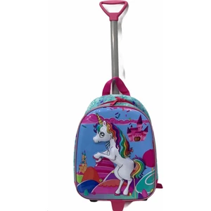 Anaokulu Çocuk Valiz Sırt Çantası Okul Çanta Çekçekli At Model Abs Ön Yüzey 5d Boyutlu