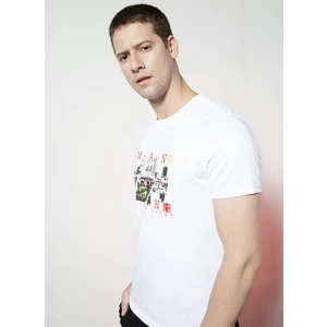 North Of Navy I-N29 Bisiklet Yaka Kısa Kol Beyaz Erkek T-Shirt