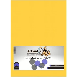 Sarı Renkli Mukavva 50X70 5 Adet Artlantis Renkli Mukavva 5 Adet