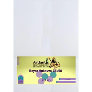 Beyaz Renkli Mukavva 35X50 5 Adet Artlantis Renkli Mukavva 5 Adet