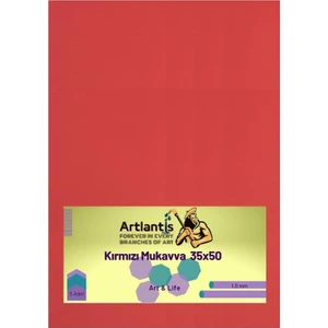 Kırmızı Renkli Mukavva 35X50 5 Adet Artlantis Renkli Mukavva 5 Adet