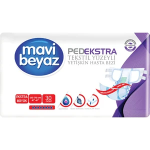 Mavi Beyaz Pedekstra Tekstil Yüzeyli Yetişkin Hasta Bezi Xlarge 30 Adet