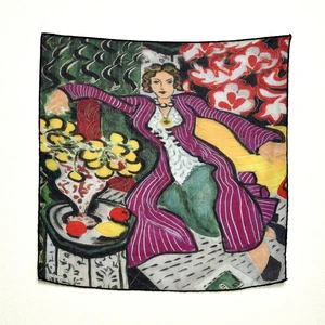 Lila Rosa Henri Matisse Desenli Bandana Fular