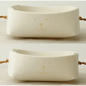 Soft and Baby Beyaz Keçe Köpekcik Mini Organizatör