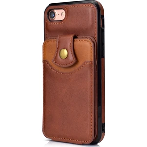 Cüzdan Çanta Telefon Kılıfı iphone Se 2020/8/7 Kahverengi  (Yurt Dışından)