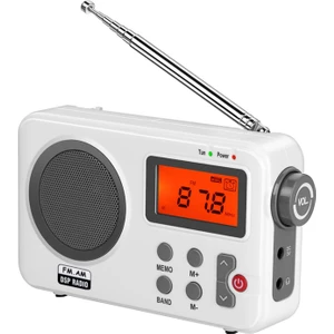 Taşınabilir Radyo Am Fm LCD Ekran Büyük Hoparlör Kulaklık Takma Ev Ofis Için (Yurt Dışından)