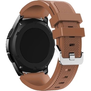 Nezih Case Huawei Watch Gt/gt2/gt2 Pro Uyumlu Klasik Çizgi Desenli 22MM Silikon Kordon Kahverengi
