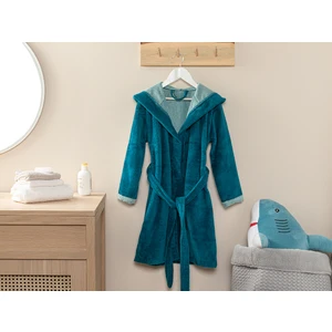 English Home Wellsoft Pamuk Polyester Çocuk Bornoz 6-8 Yaş Yeşil