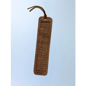 Mini Street Map Gaziantep Şehir Haritalı Deri Kitap Ayracı