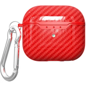 Nezih Case Apple Airpods 3. Nesil Uyumlu Carbon Fiber Design Silikon Cover