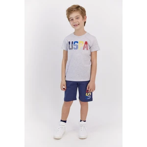 U.S. Polo Assn. Lisanslı Karmelanj Genç Erkek Bermuda Takım