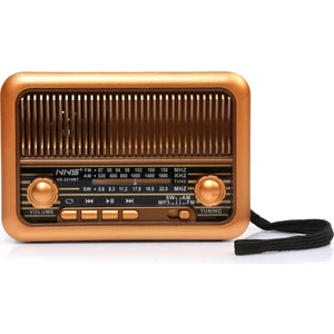 Taşınabilir Nostaljik Radyo Bluetooth + Tf Kart + USB Destekli Mp3 Çalar Hoparlör