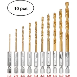 Ctn Paltava 1/4'' Bits Saplı Hss Matkap Uçu Seti 10'lu