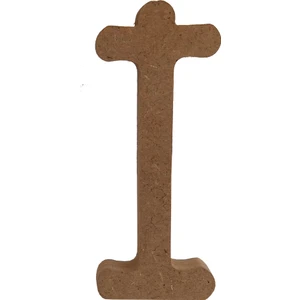 Neşeli Ahşap 20 cm 18 mm Ahşap I Harfi  Dik Durabilir.boyanabilir Ahşap Harf.ahşap Boyama Ürünü.ham Ahşap Harf
