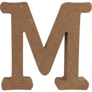 Neşeli Ahşap 20 cm 18 mm M Harfi  Dik Durabilir.boyanabilir Ahşap Harf.ahşap Boyama Ürünü.ham Ahşap Harf