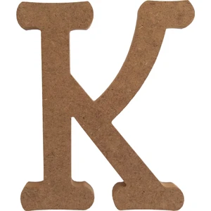 Neşeli Ahşap 15 cm 18 mm Ahşap K Harfi  Dik Durabilir.boyanabilir Ahşap Harf.ahşap Boyama Ürünü.ham Ahşap Harf