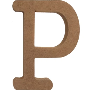 Neşeli Ahşap 15 cm  18 mm Ahşap P Harfi  Dik Durabilir.boyanabilir Ahşap Harf.ahşap Boyama Ürünü.ham Ahşap Harf