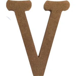 Neşeli Ahşap 15 cm 18 mm Ahşap V Harfi  Dik Durabilir.boyanabilir Ahşap Harf.ahşap Boyama Ürünü.ham Ahşap Harf