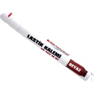 Lastik Yazma Kalemi Bilyalı Beyaz